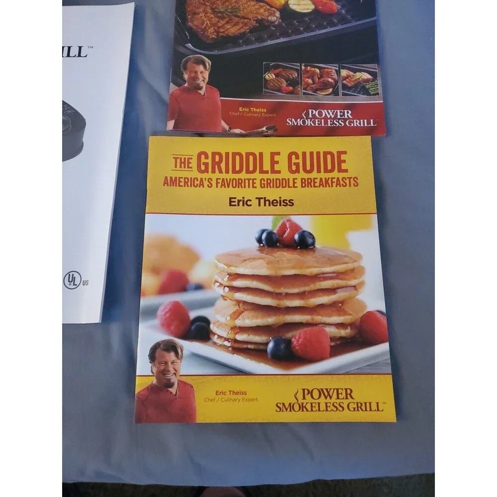 2 Power XL Smokeless Grill PG-1500FDR Manuals Owner's & Recipe TriStar Products